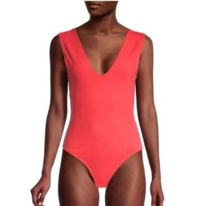 Free People Red Bodysuit